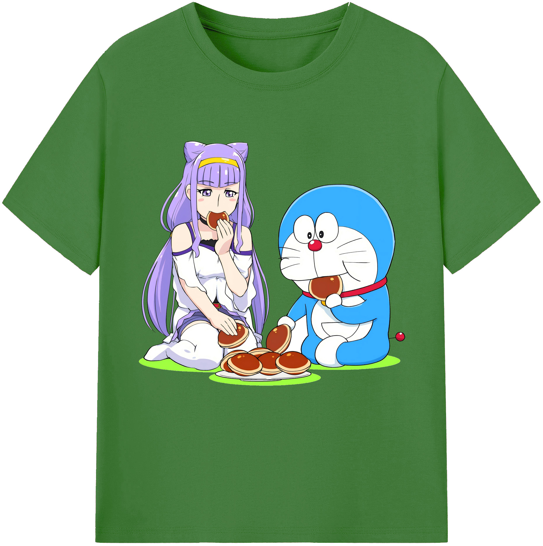 （画像用） ドラえもん Doraemon レディースカジュアルプリントTシャツ（綿100％）